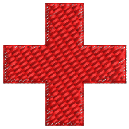 Matriz de Bordado Logotipo Cruz de Farmácia 